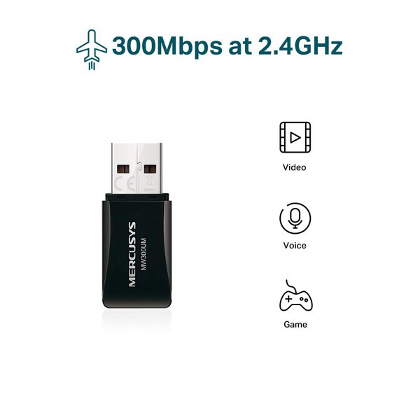 کارت شبکه USB وایرلس مرکوسیس مدل MW300UM | فروشگاه اینترنتی یاقوت